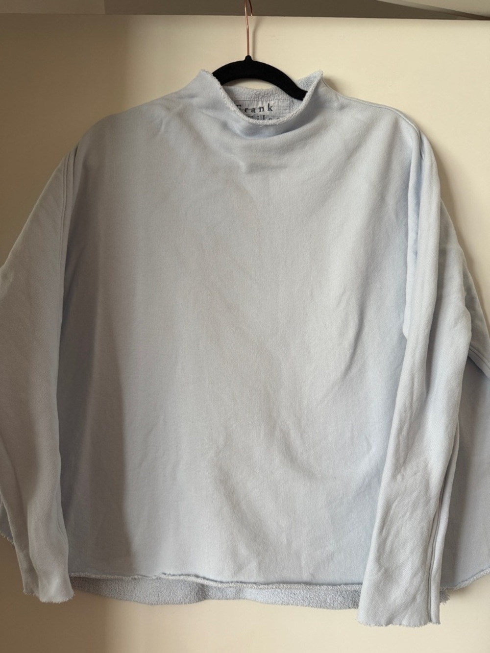Frank and Eileen Light Blue Mock Neck Sweatshirt